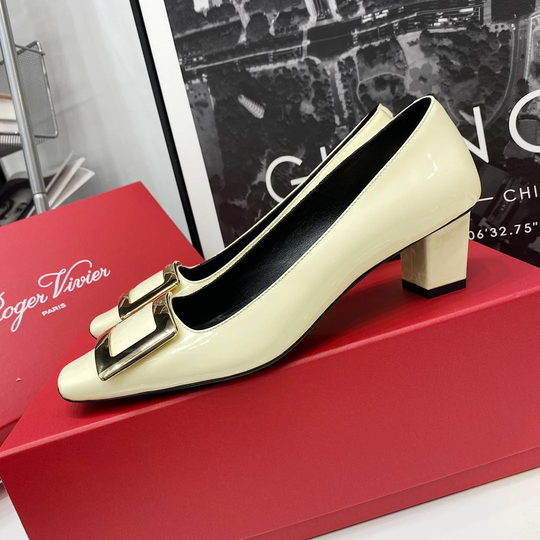 Каблук RV-4-5 см, квадратный, кремовый