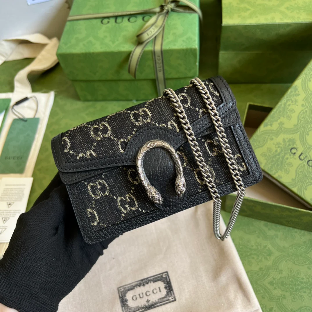 Сумка Gucci Dionysus - черная джинсовая