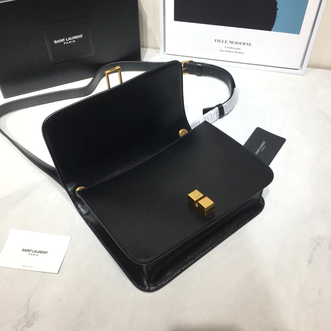 Сумка через плечо YSL Carre из кожи с текстурой ?зубная палочка?