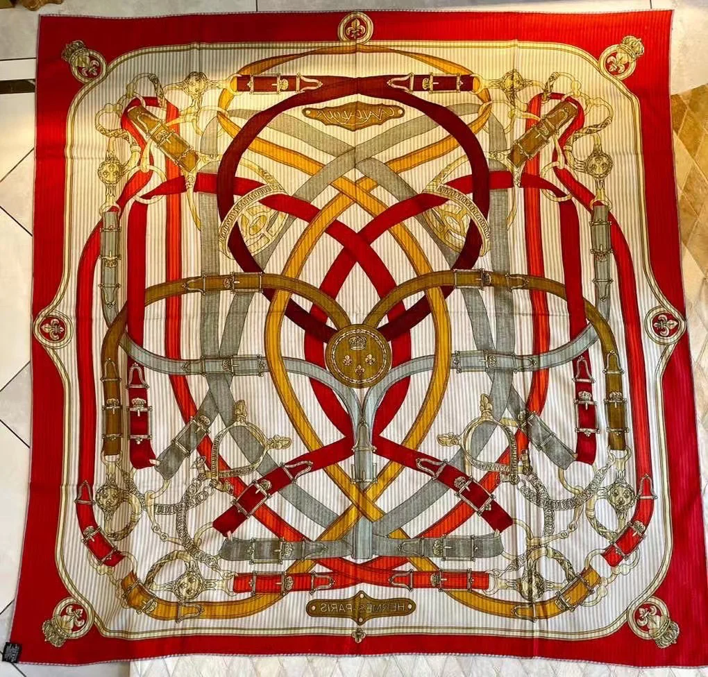 Hermes - Двусторонний шарф с принтом - 1