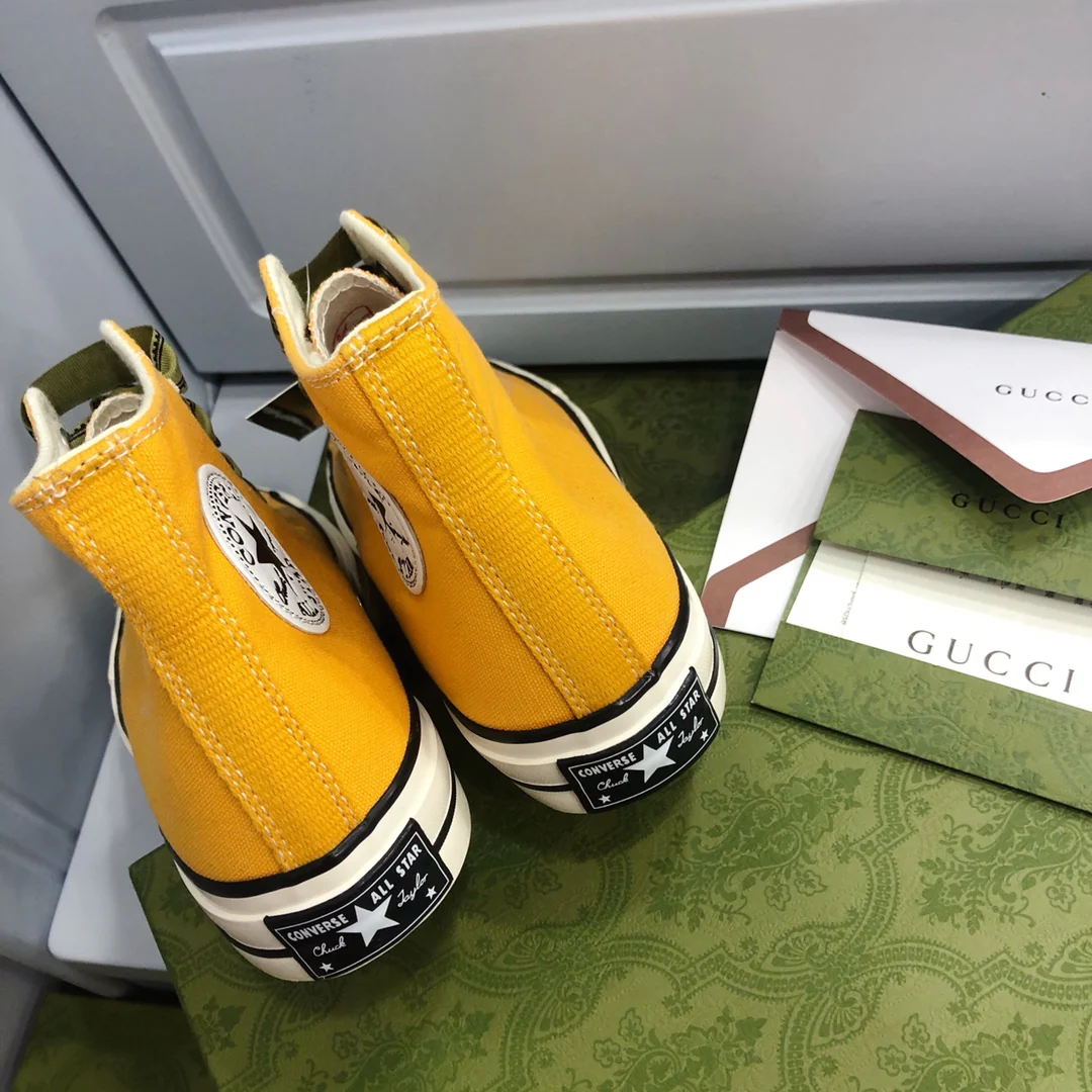 Высокие парусиновые кеды Gucci