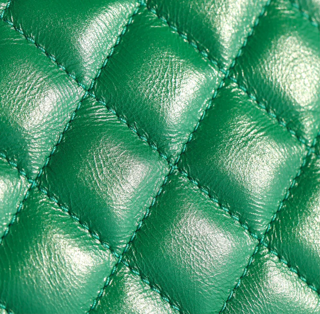 Сумка Chanel Kelly Chain, большая, изумрудно-зеленая.