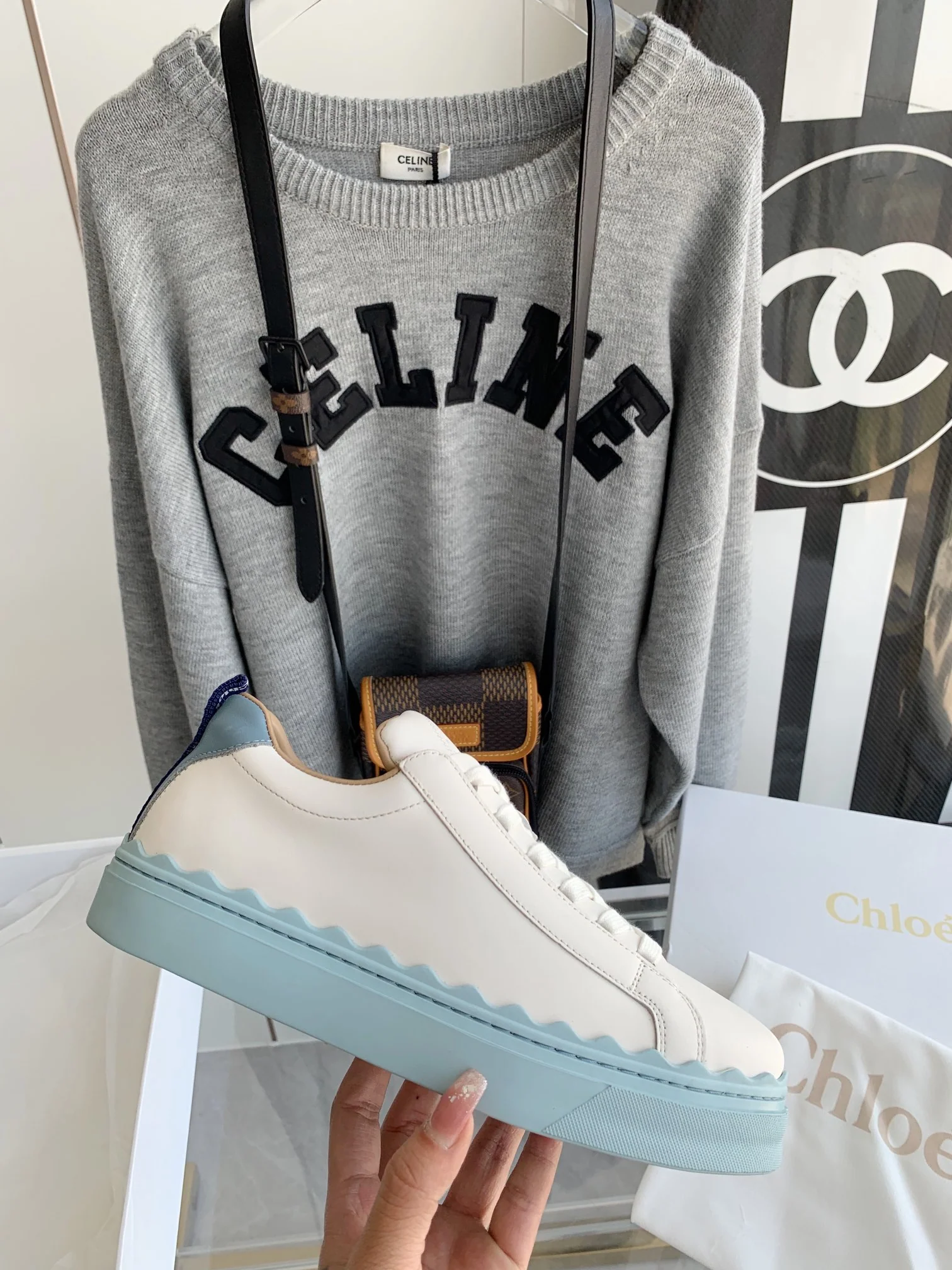 Chloe - Белые кроссовки - Кроссовки на платформе