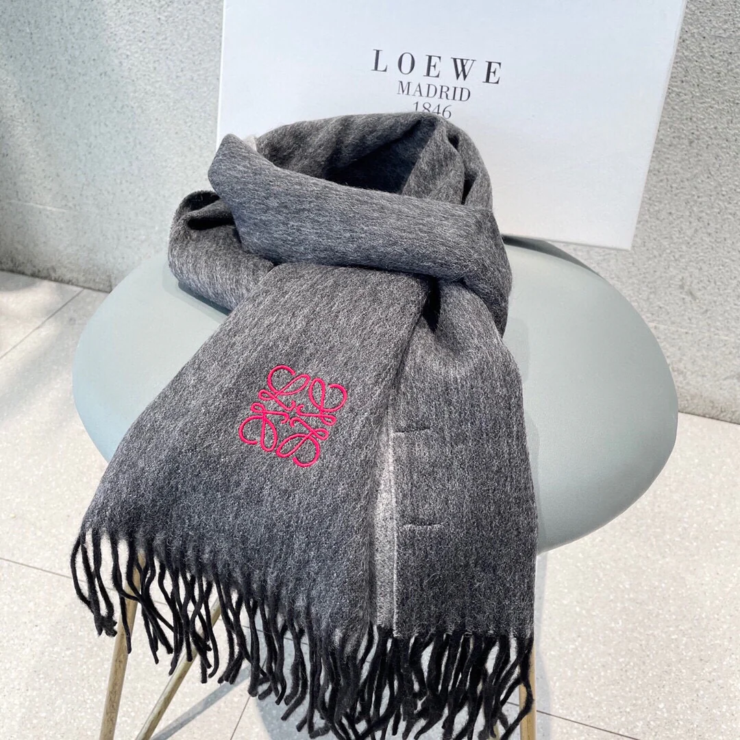 Двусторонний кашемировый шарф Lolwei - 32 - 180 см - 1