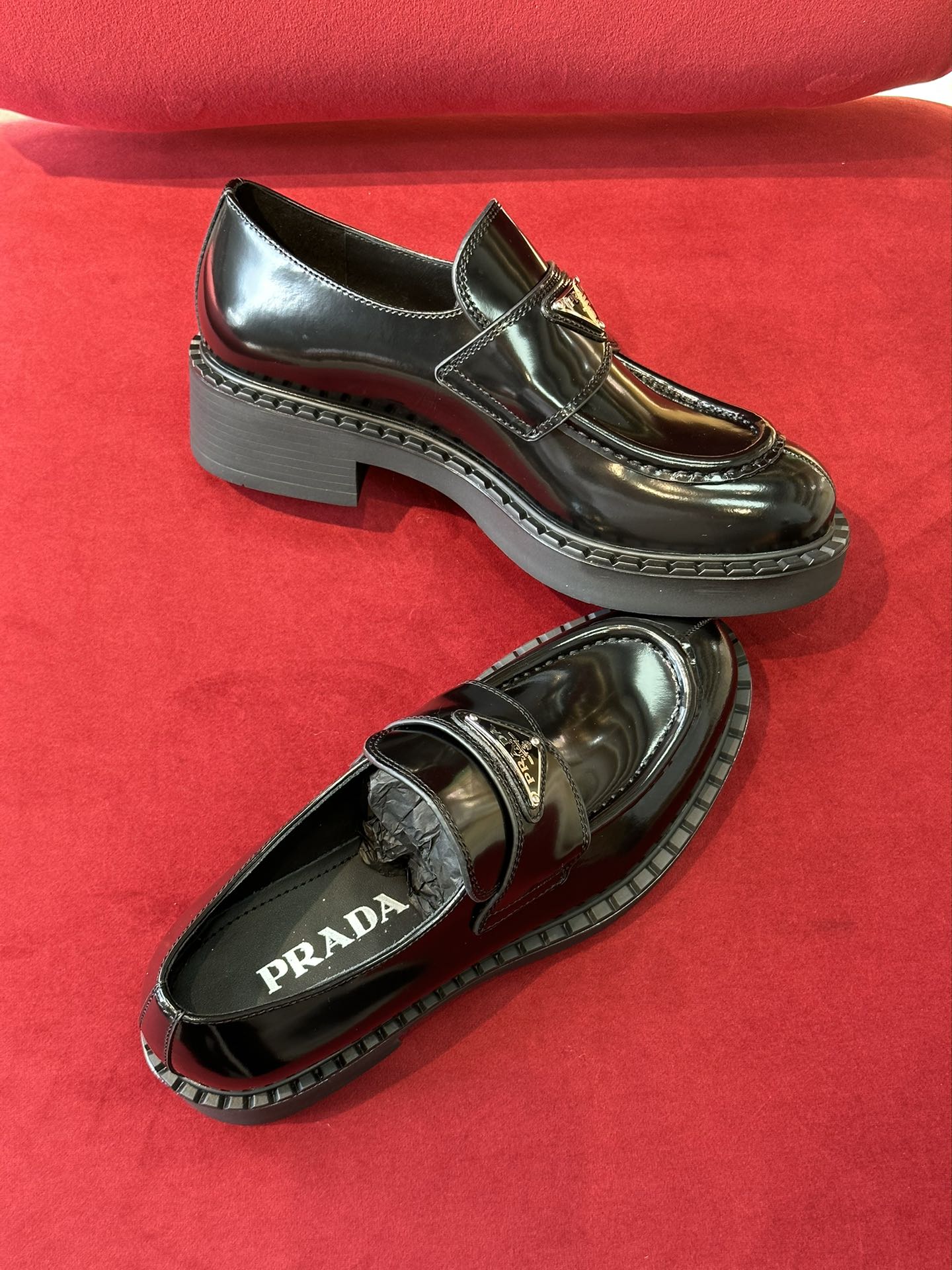 Новинка сезона весна/лето 2019 от Prada - Размер 23, улучшенная версия - классические лоферы