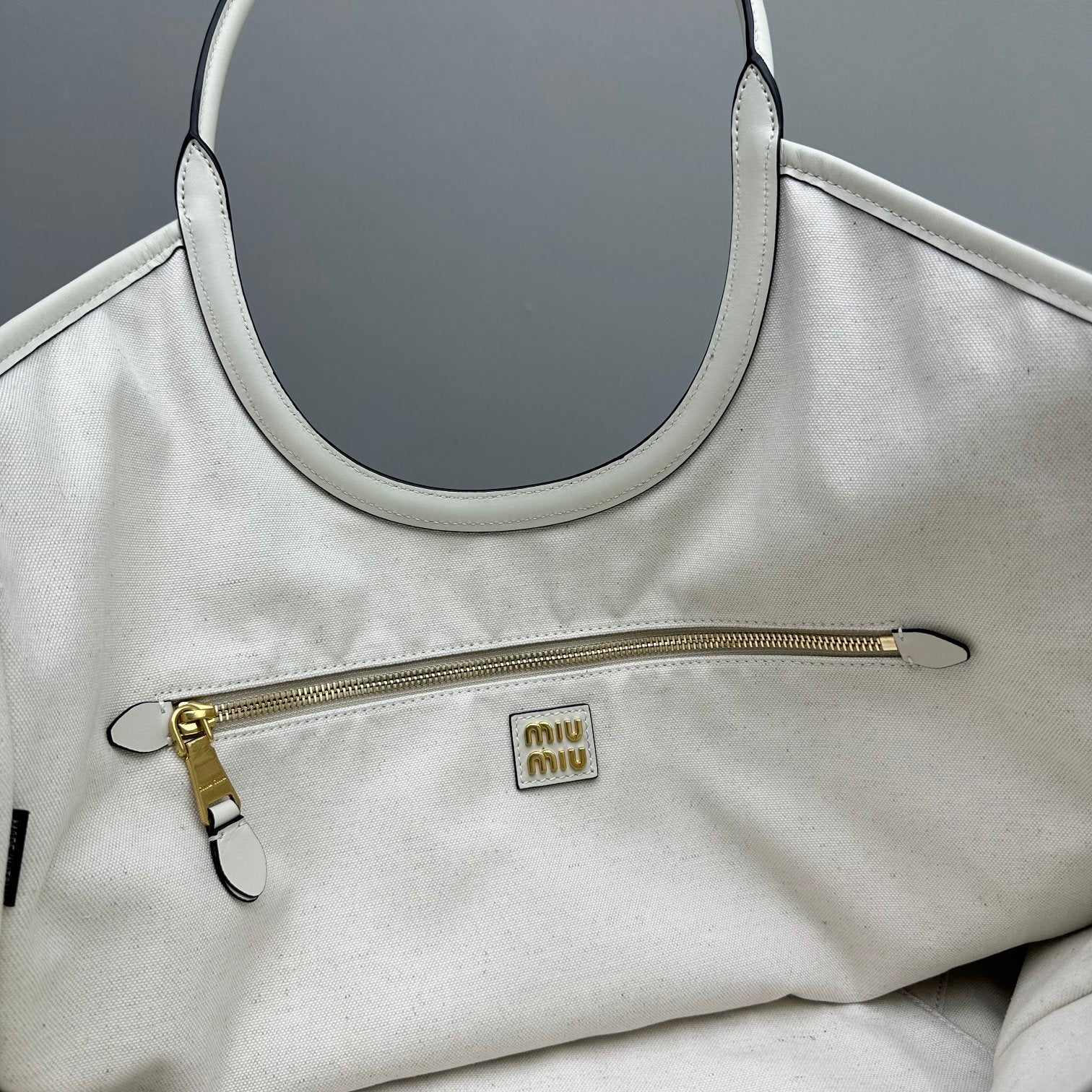 Сумка-тоут Miu Miu Ivy - Большая - Белая кожа