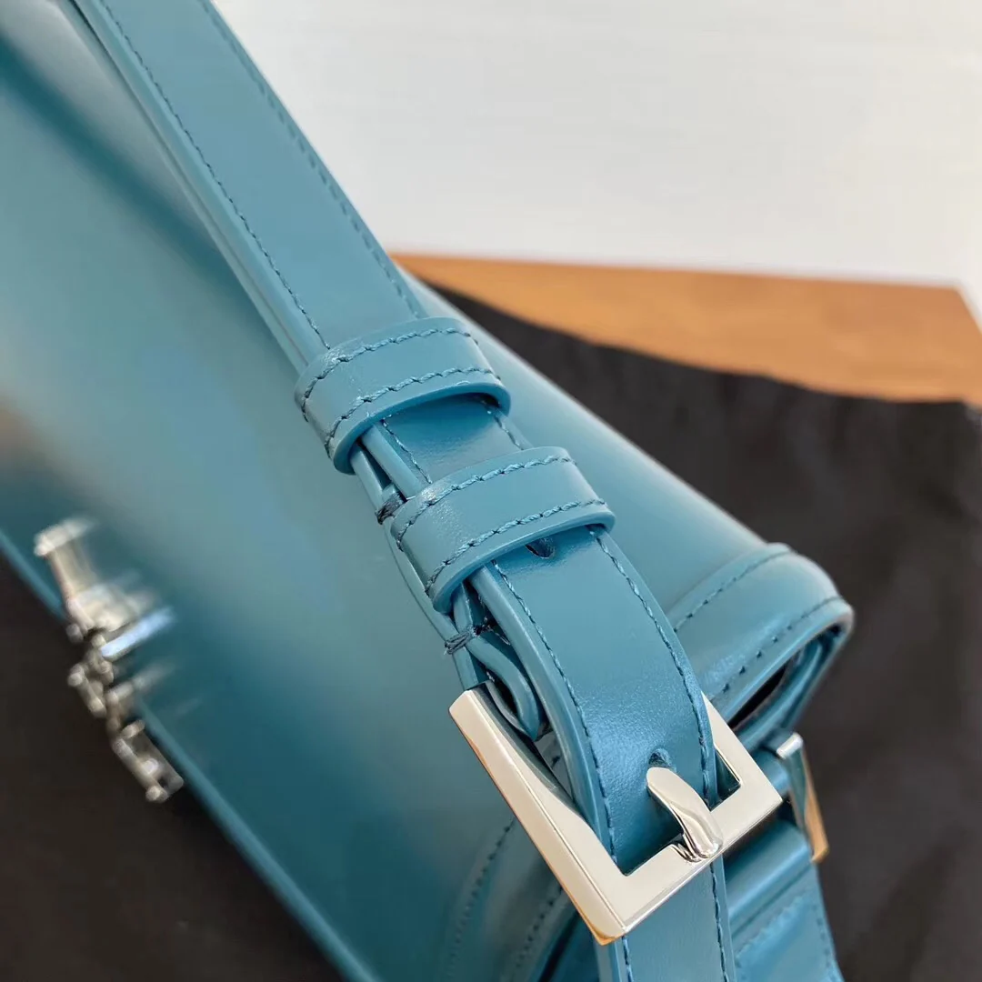 Сумка YSL Solferino Tofu Bag - Lake Blue - 23 см