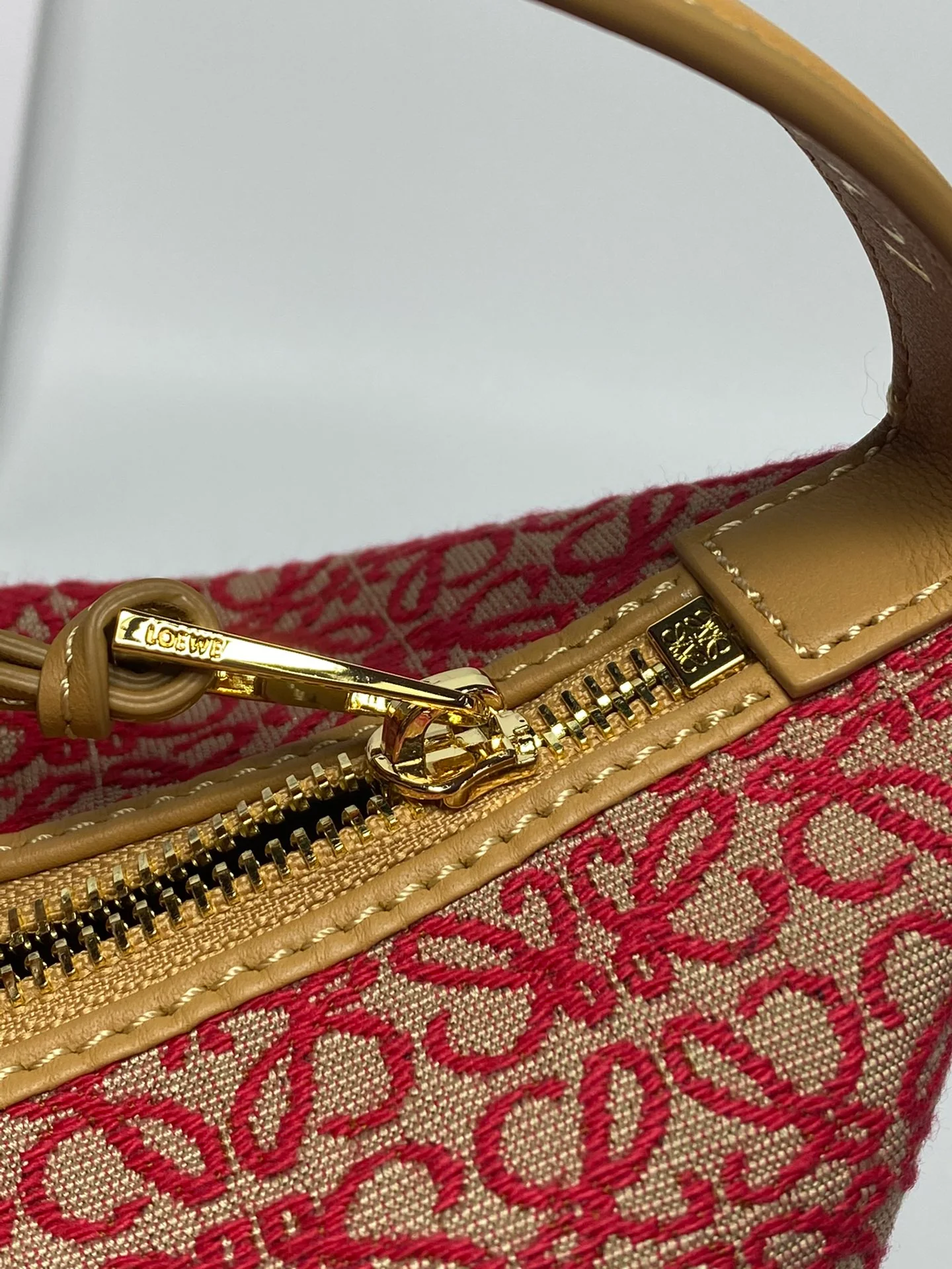 Сумка Loewe Cubi - жаккардовая телячья кожа - маленькая - красная