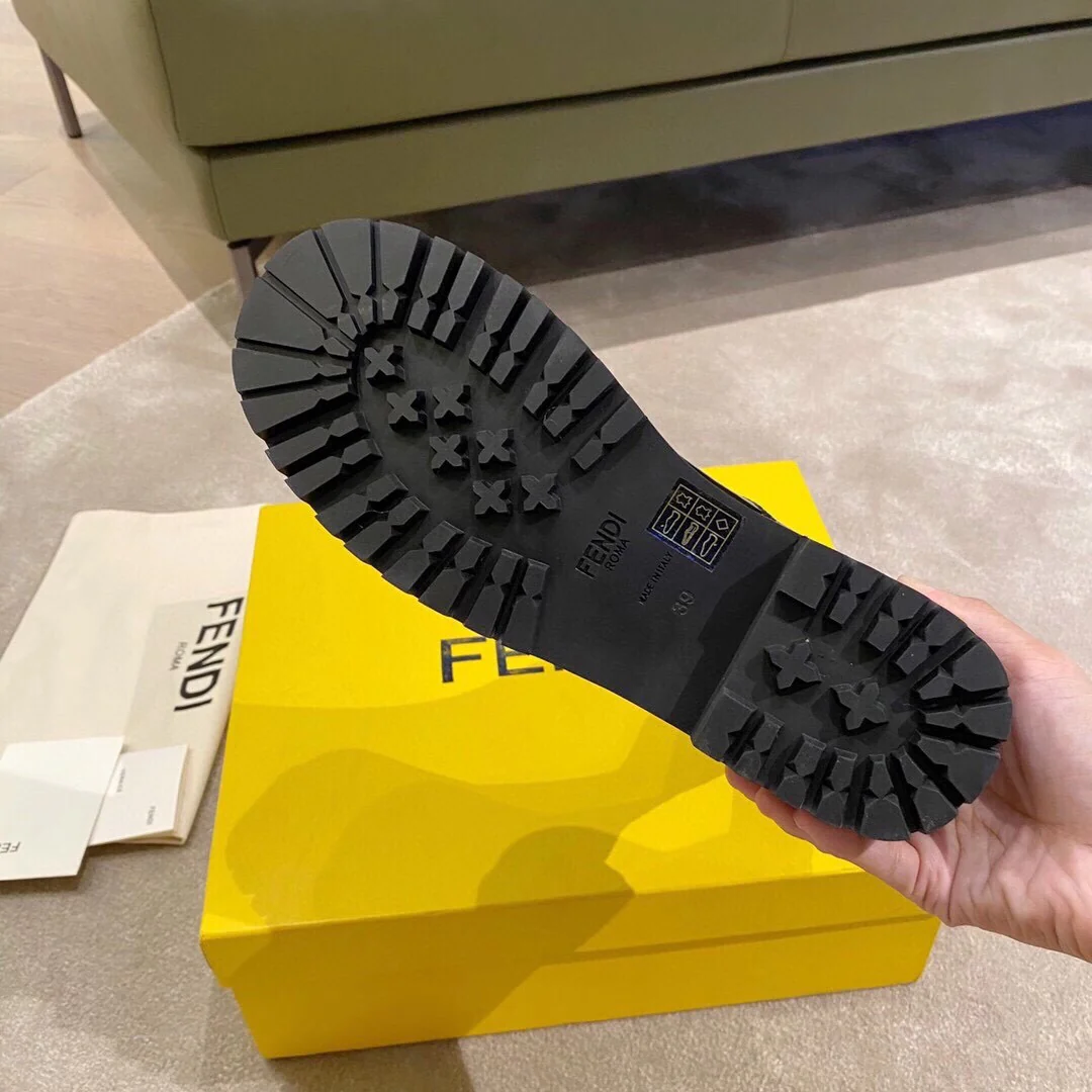 Мотоциклетные ботинки Fendi на платформе - 5 см