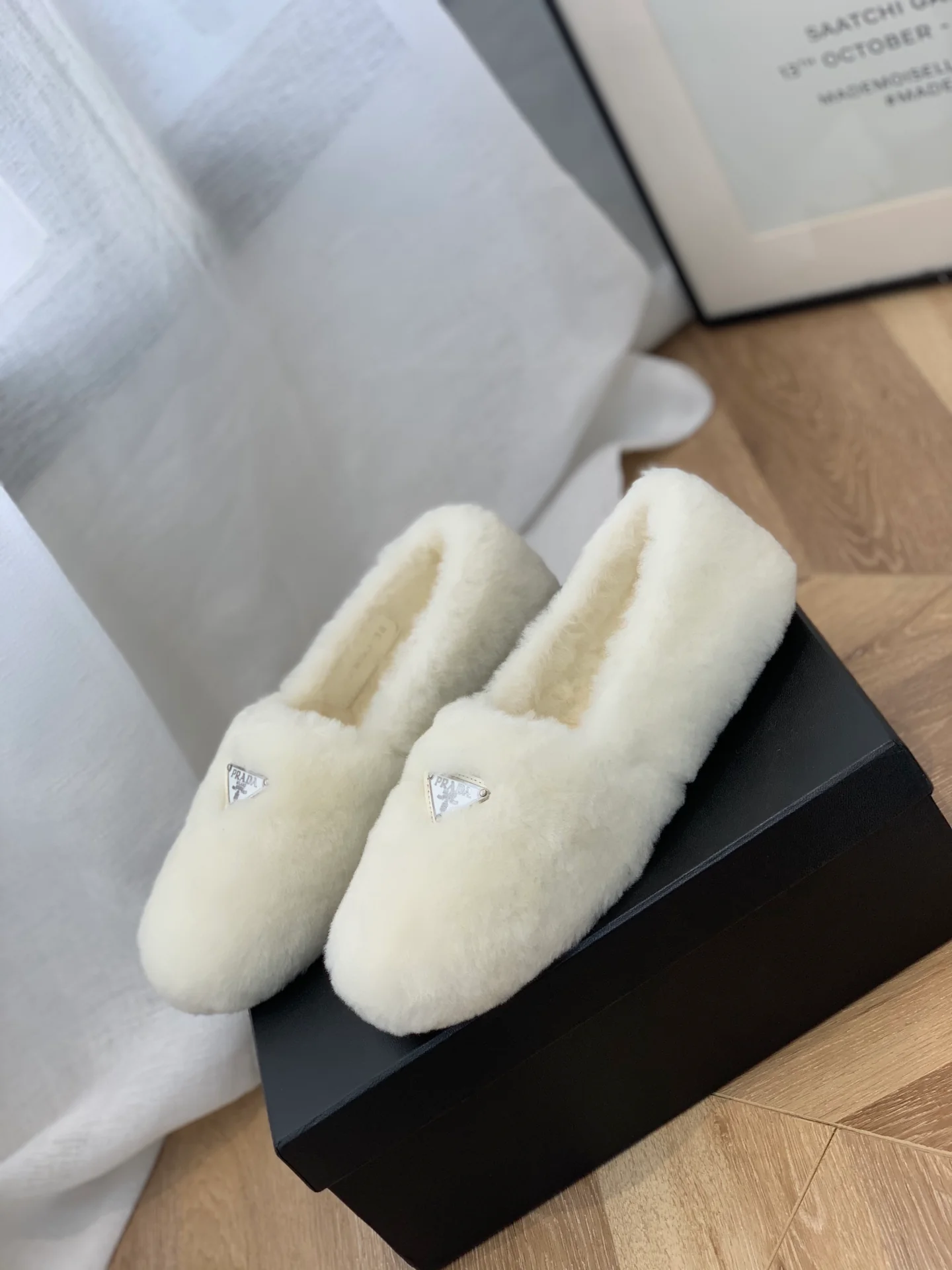 Обувь Prada - Prada - шерстяные лоферы - белые