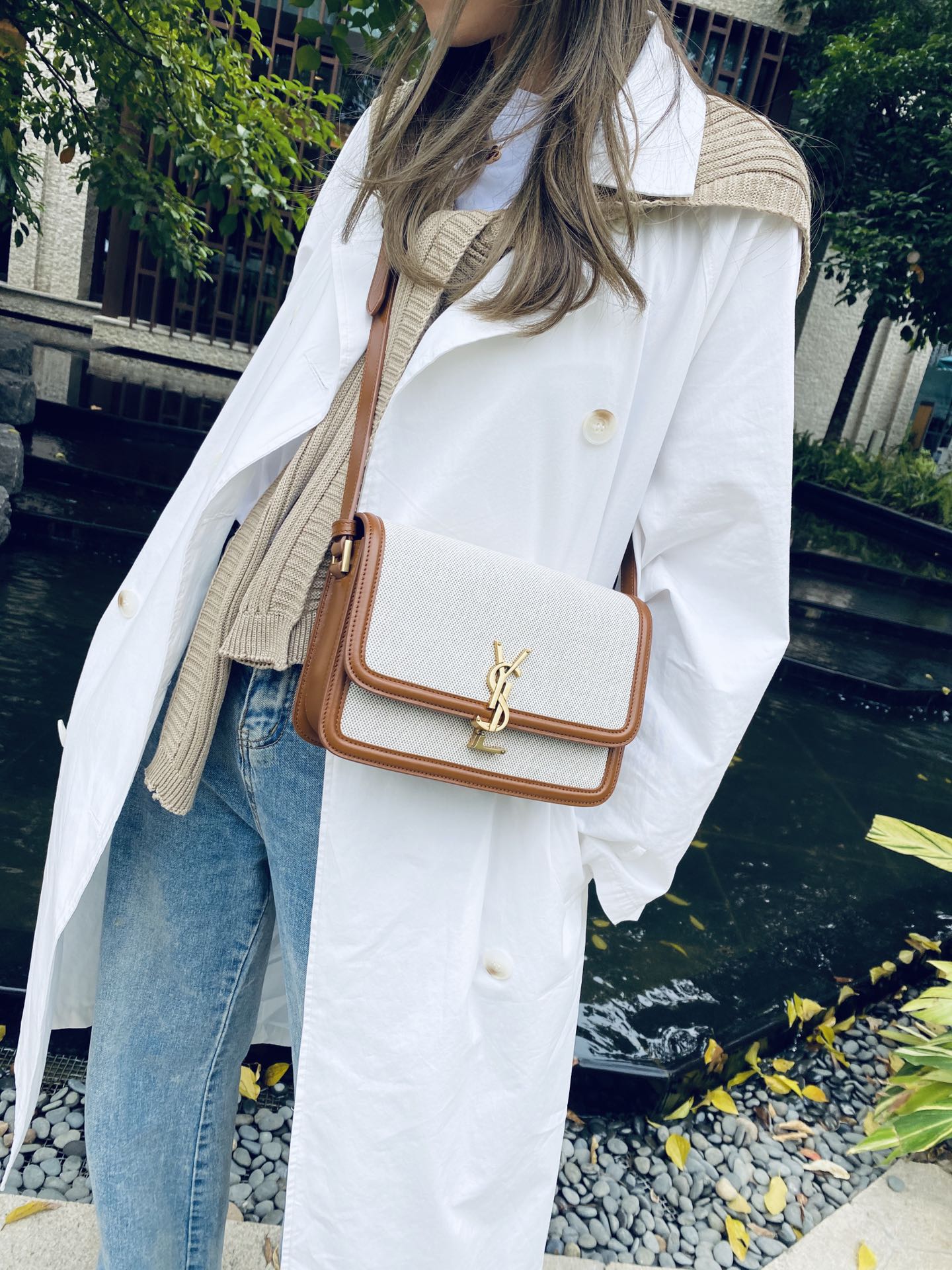 Сумка YSL Solferino Tofu - Холст - 23см