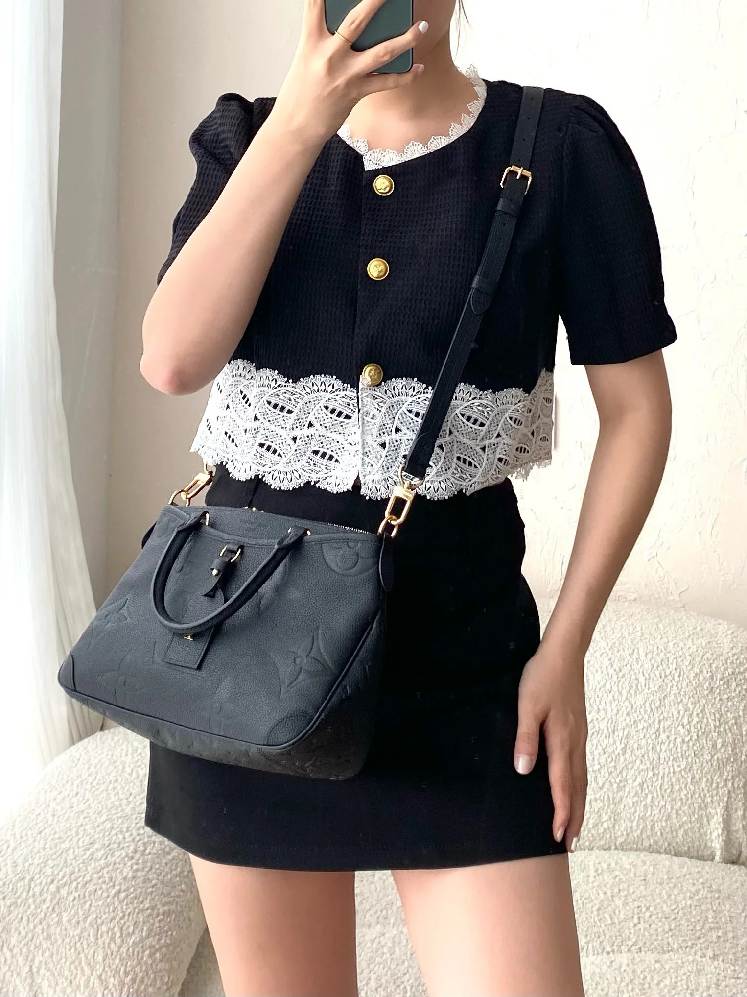 m46585-LV-Trianon сумка-Черная-Маленькая