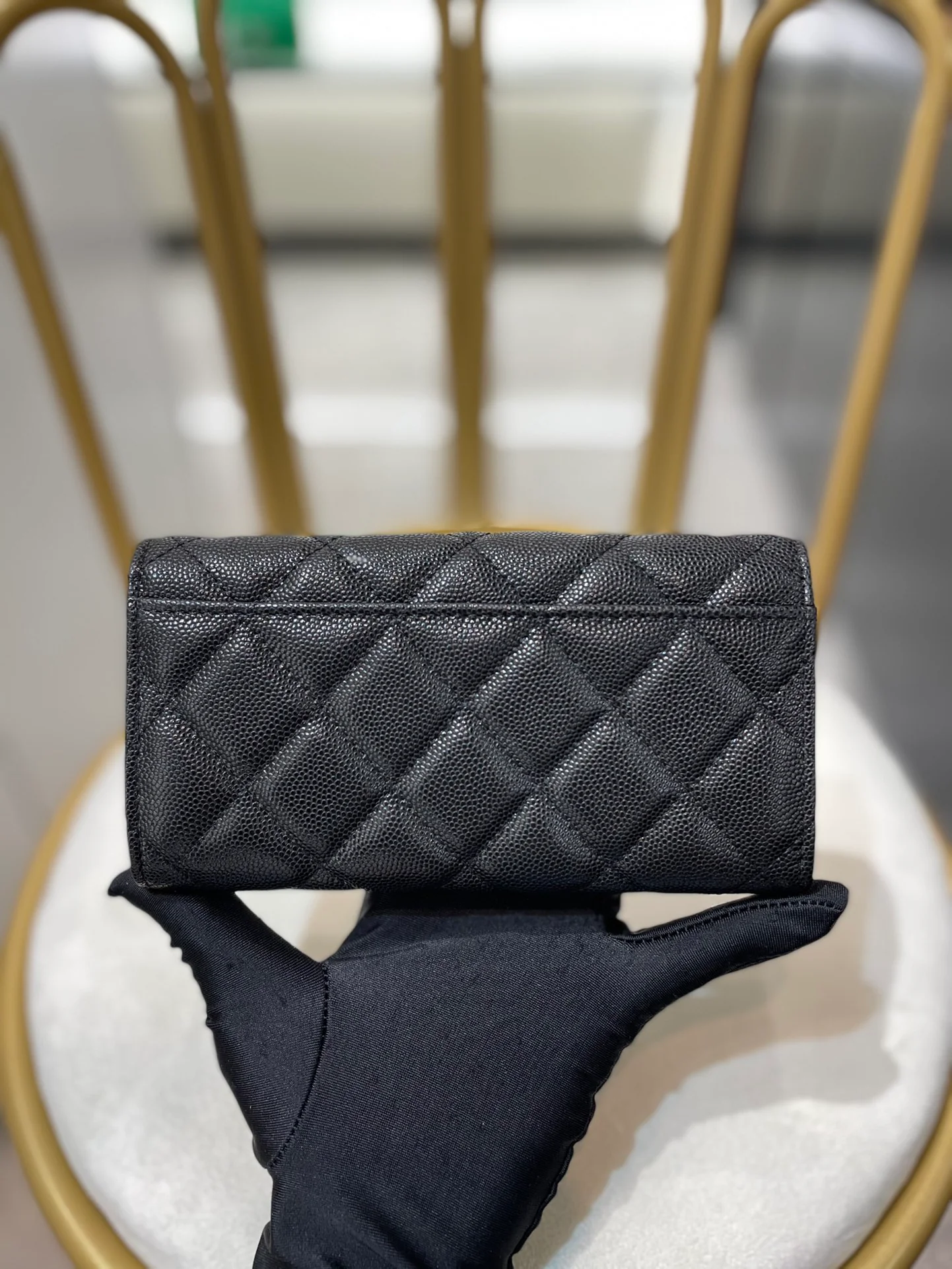 Chanel-双拼宝石双C 翻盖长夹