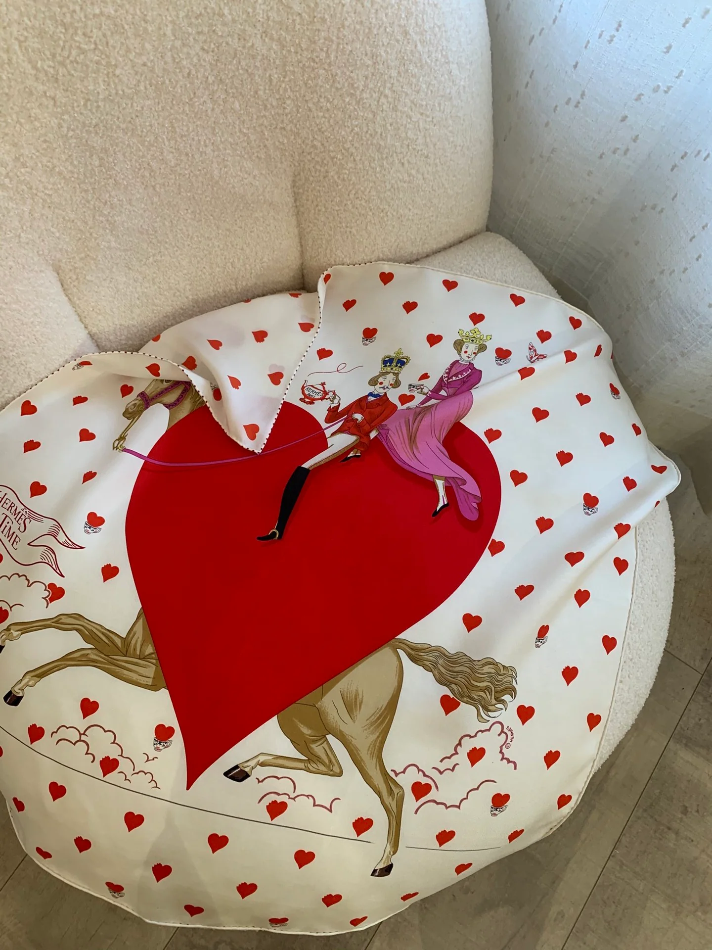 Hermes - Королевский послеобеденный чай - Шелковый шарф ограниченной серии, 70 см - 100% чистый шелк