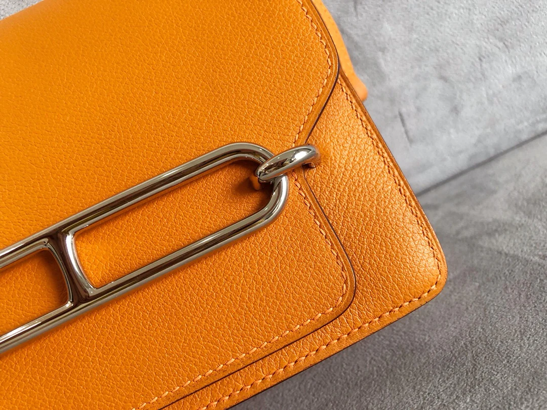 Серебряная пряжка Hermes Roulis 19 Sun Yellow