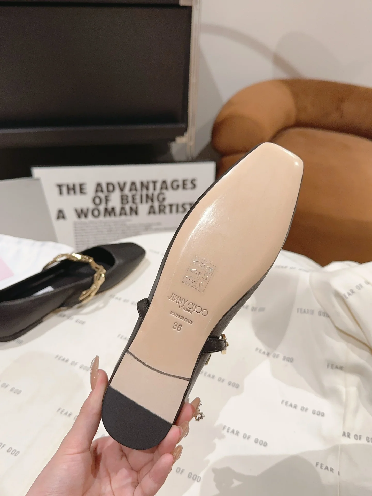 Балетки Jimmy Mary Jane Series Chain Flats - черные