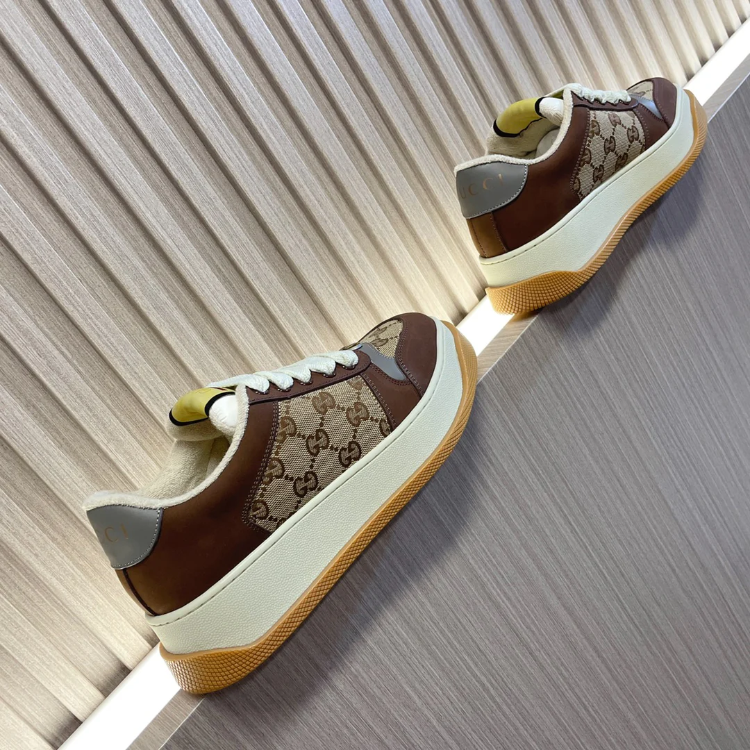 Новинка Gucci 2023 года - Туфли на платформе Dirty Shoes - Модель Monogram