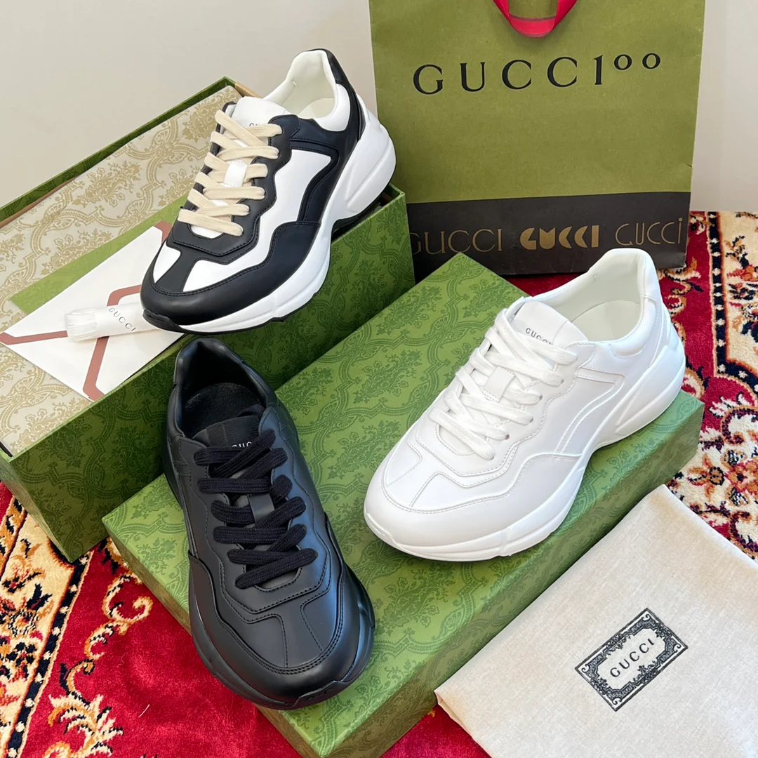 Gucci - Классическая черно-белая коллекция - Массивные туфли - Унисекс - Черный