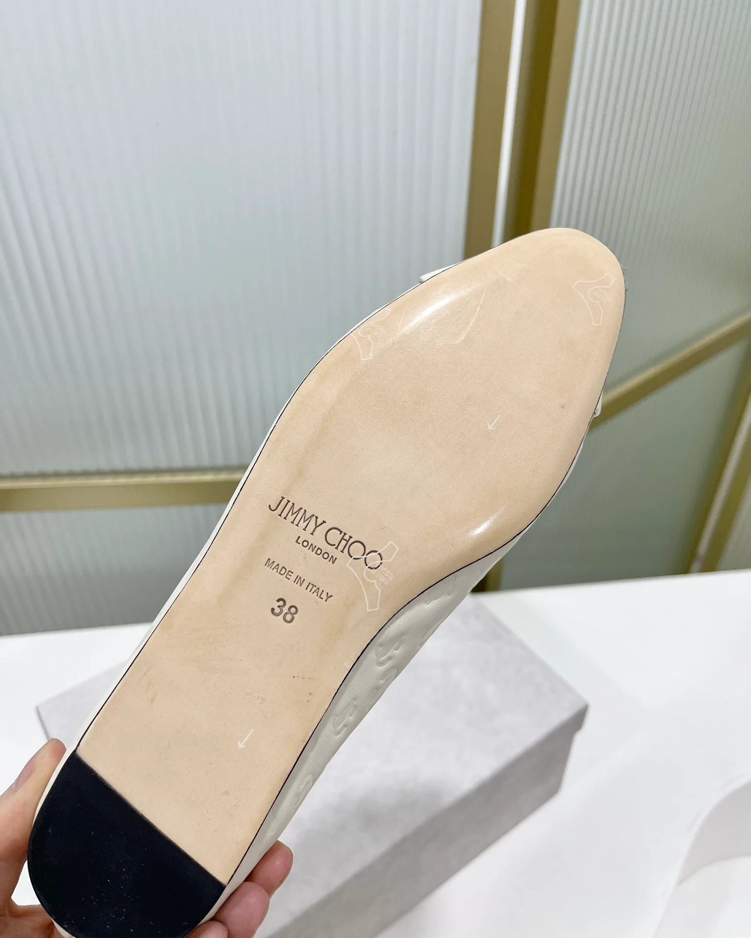 Jimmy - Новинка 2023 года - Рельефные балетки - Белые