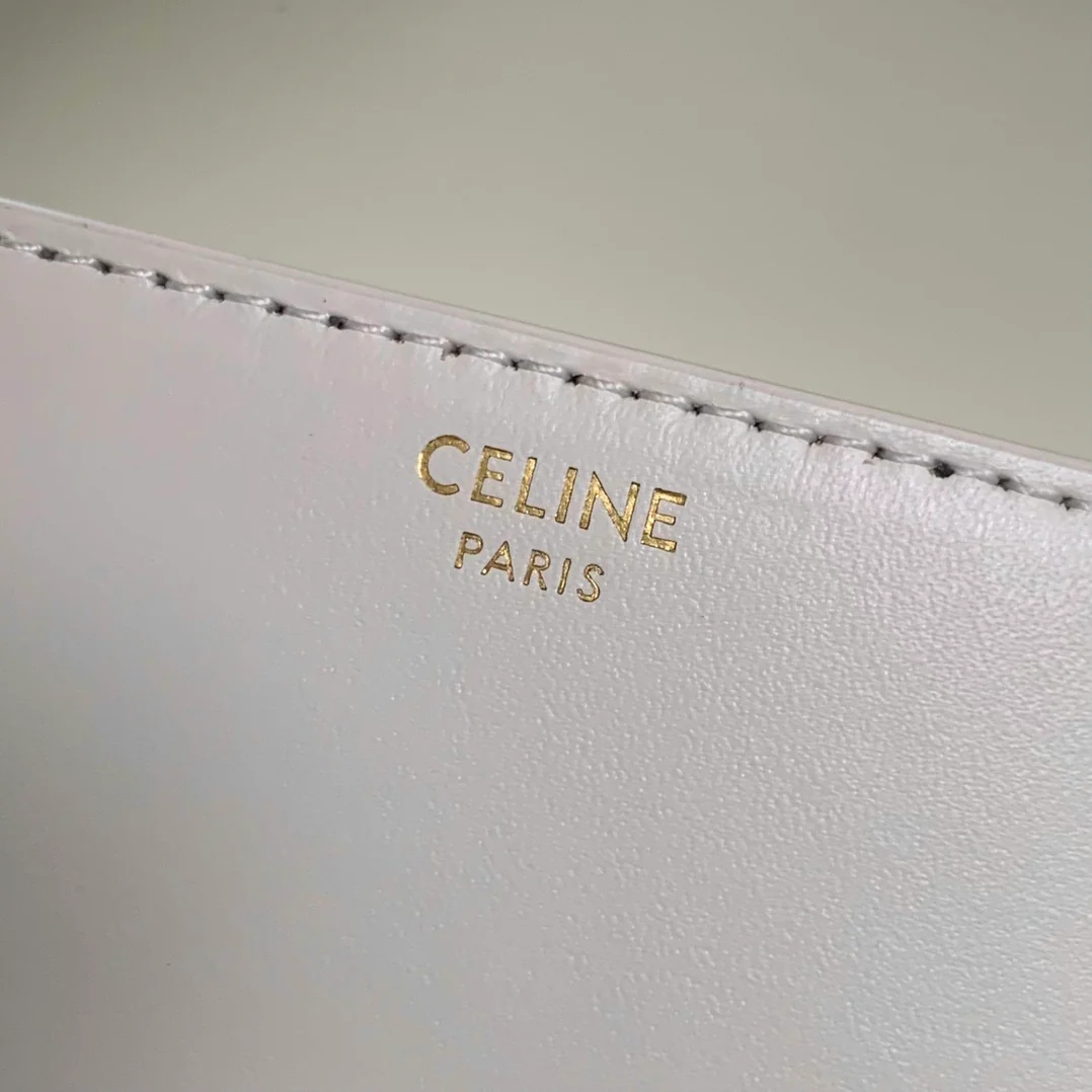 Сумка-седло Celine Cuir Besace - Мини - Белая