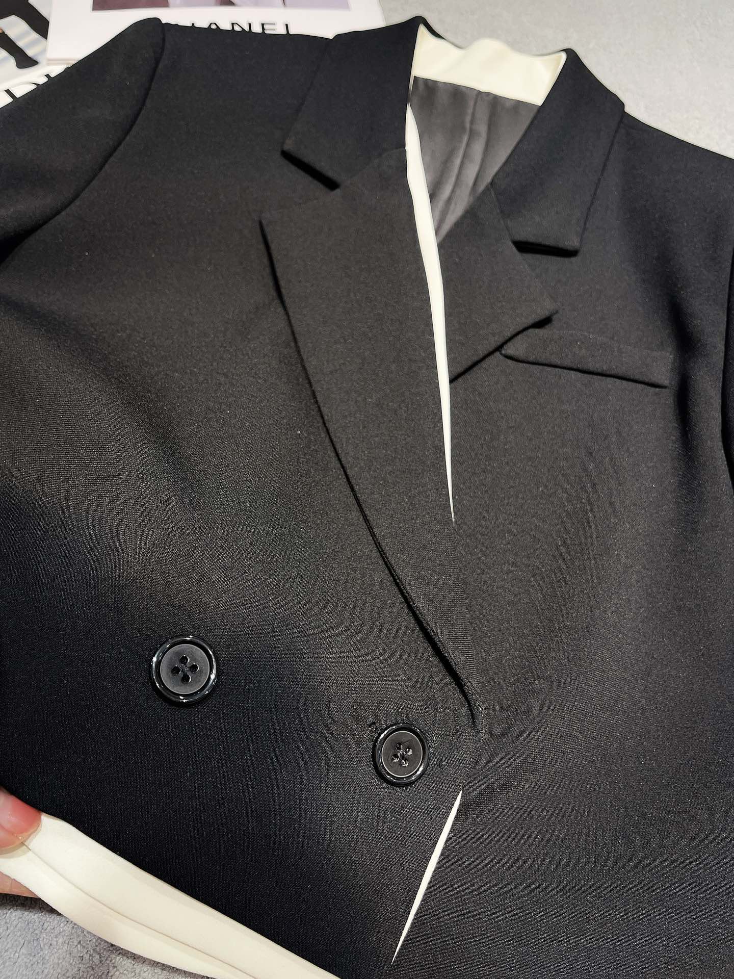 Celine-2404-Пэчворк, имитирующий двухсоставной блейзер