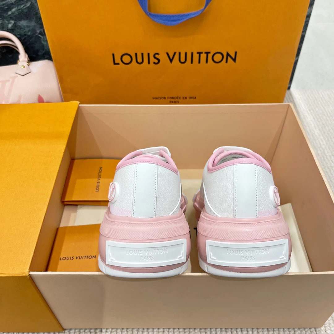 Серия LV-Squad - Кроссовки - Белые и розовые - 1