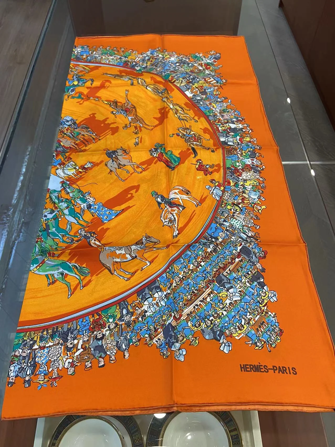 Шелковый шарф Hermes 90 - 1