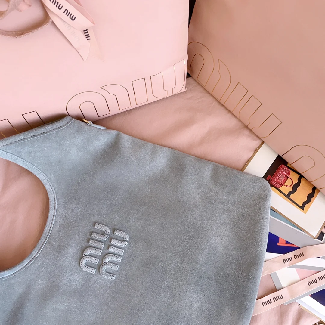 Сумка-тоут Miu Miu 5bg231 из замши - синяя