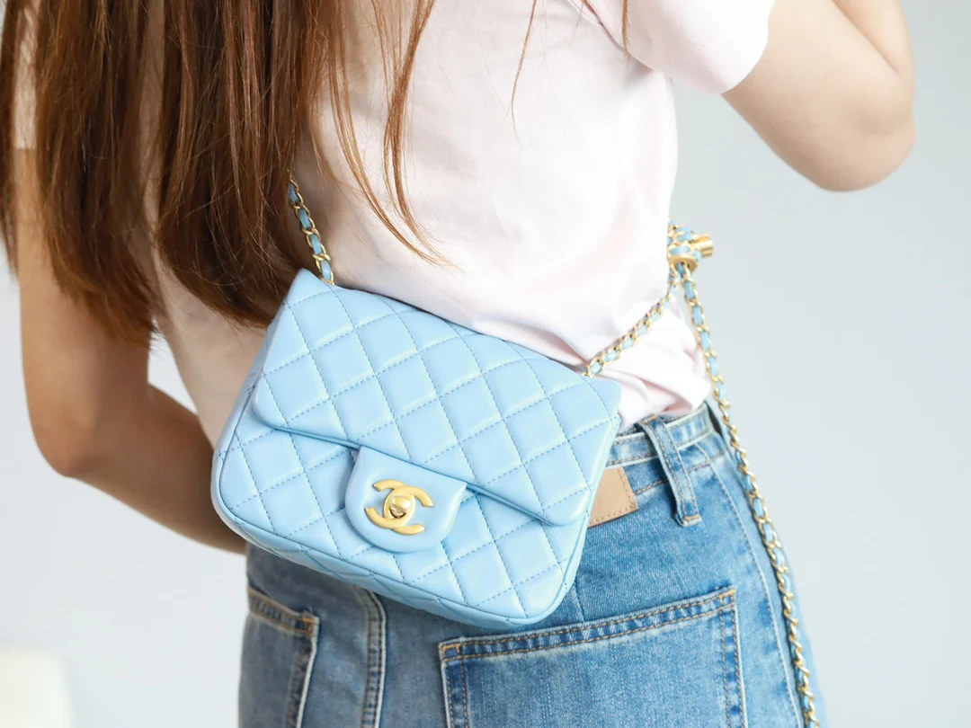 Chanel 2022 Walnut Gold Ball Square Fat Bread - 1