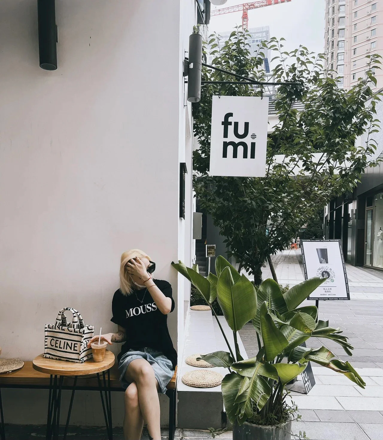 Сумка-тоут Celine New Cabas Thais, маленькая, бело-черная.