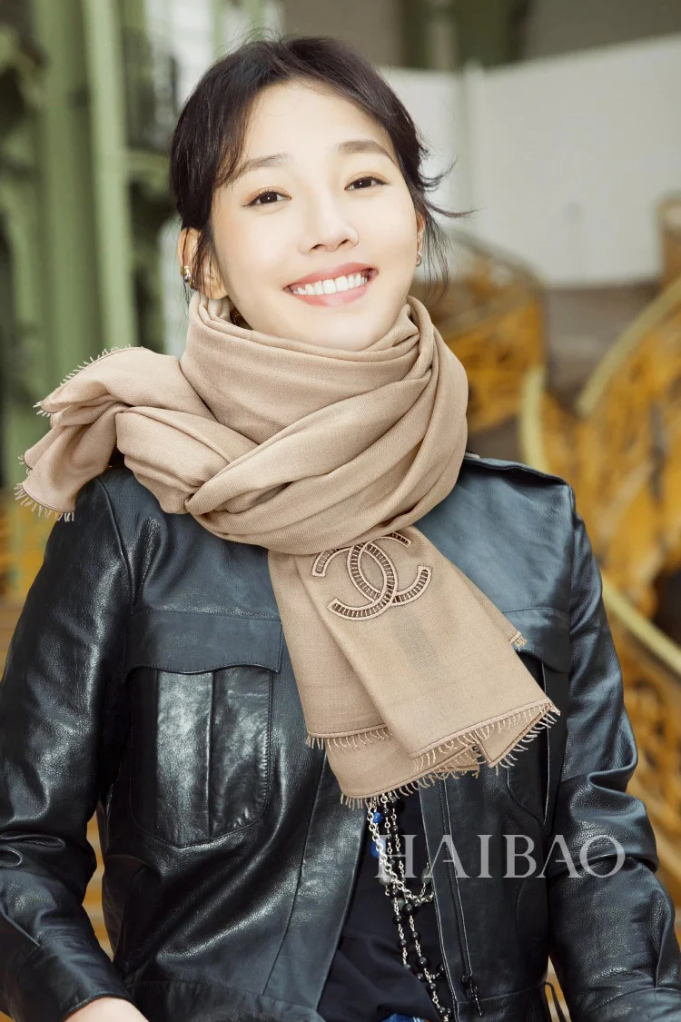 Однотонный перфорированный шарф Chanel - 140-200 см - Высококачественный австралийский импортный чистый кашемир - Абрикосовый цвет