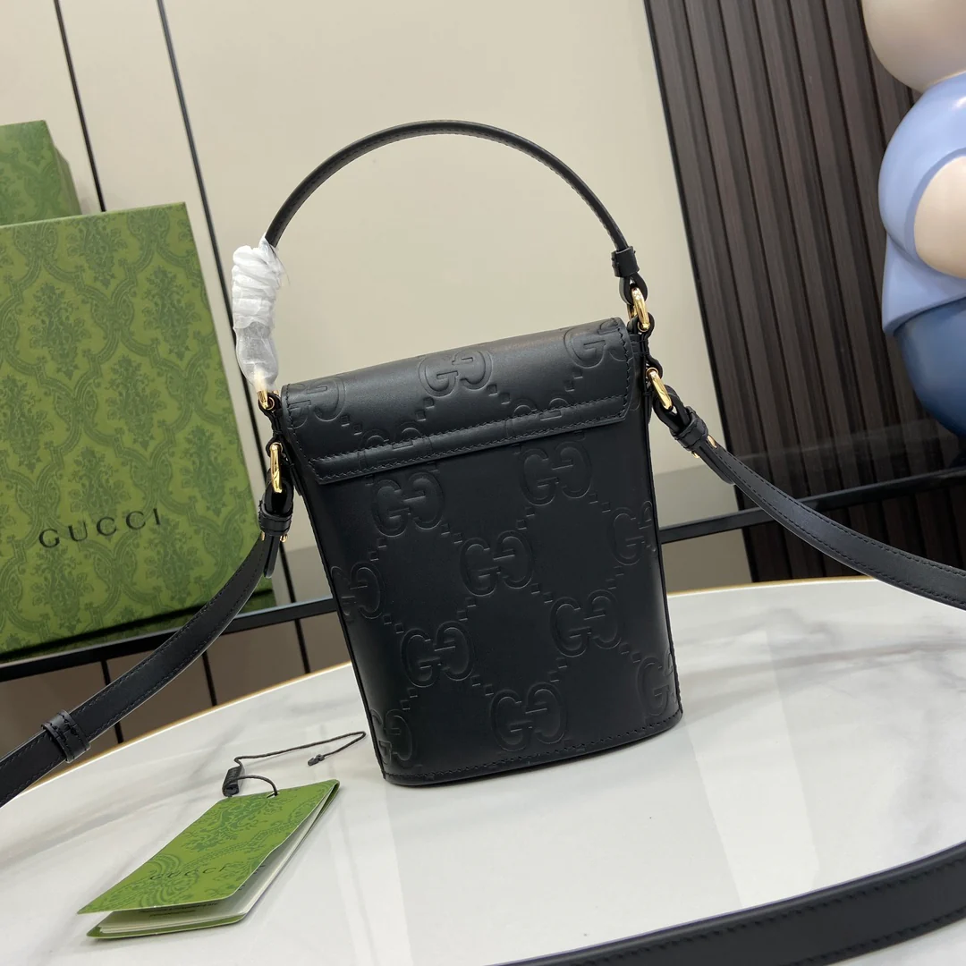 Мини-сумка-ведро Gucci Ophidia - черная