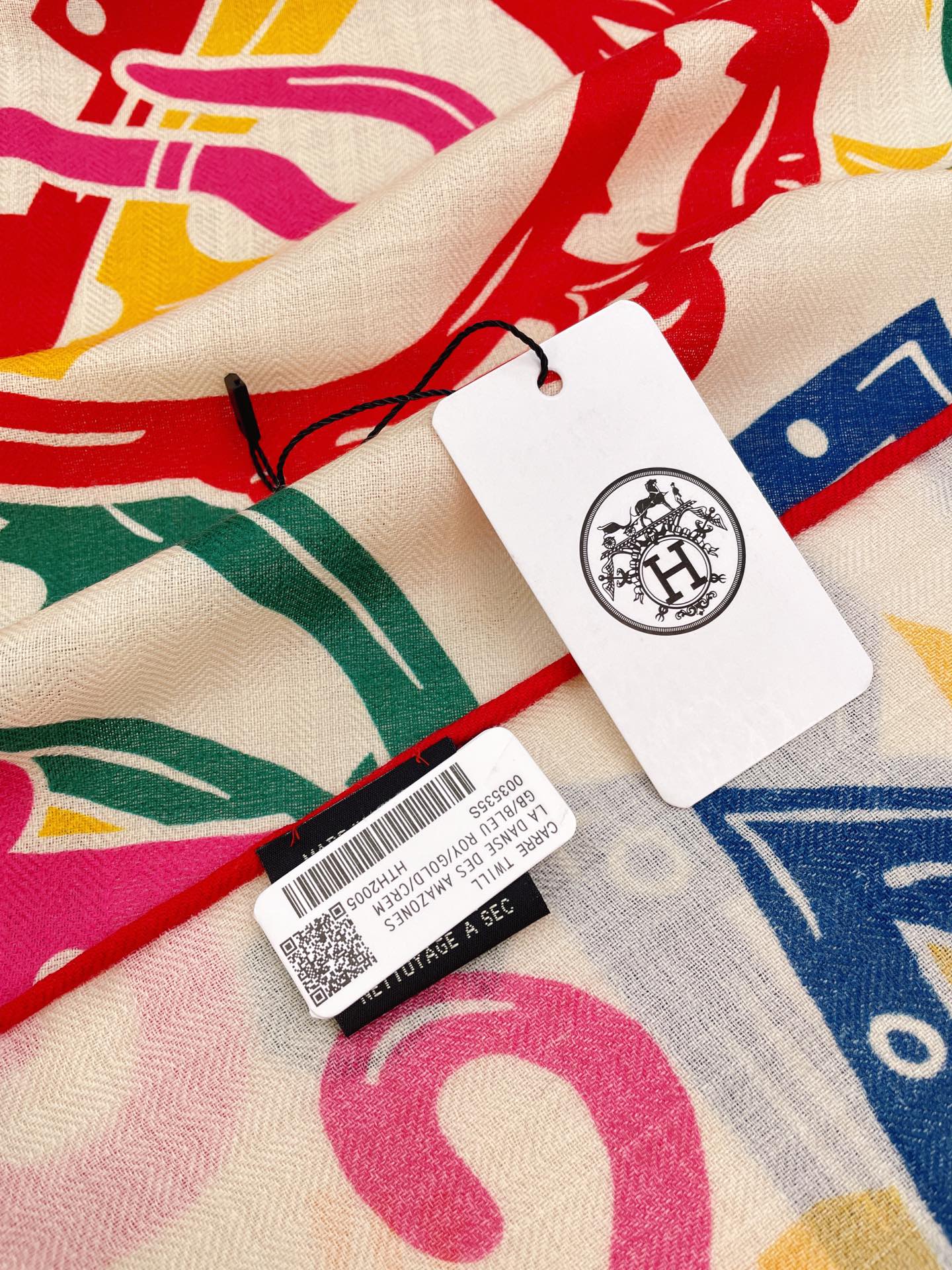 Шарф Hermes Line - 180 см - 63 см - 70 см - Кашемир - 30 см - Шелк - 1 см