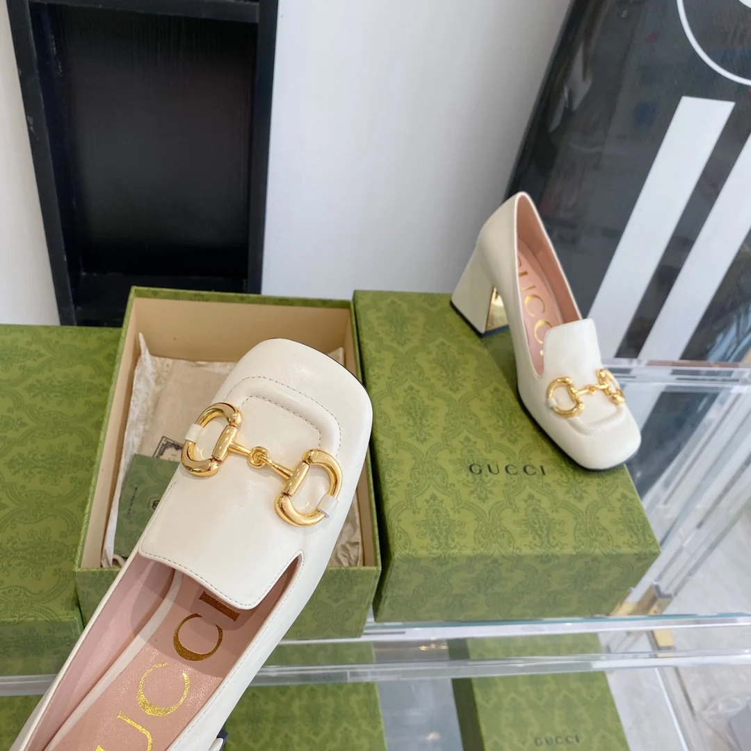 Туфли Gucci Retro с квадратным носком и массивным каблуком - 3