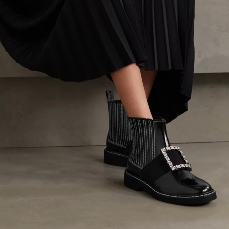 RV Shoes - 22ss - Ботильоны с пряжкой и стразами - Черные