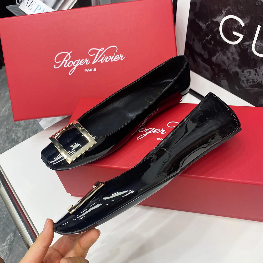 RV-Flat Bottom Square Toe-Black