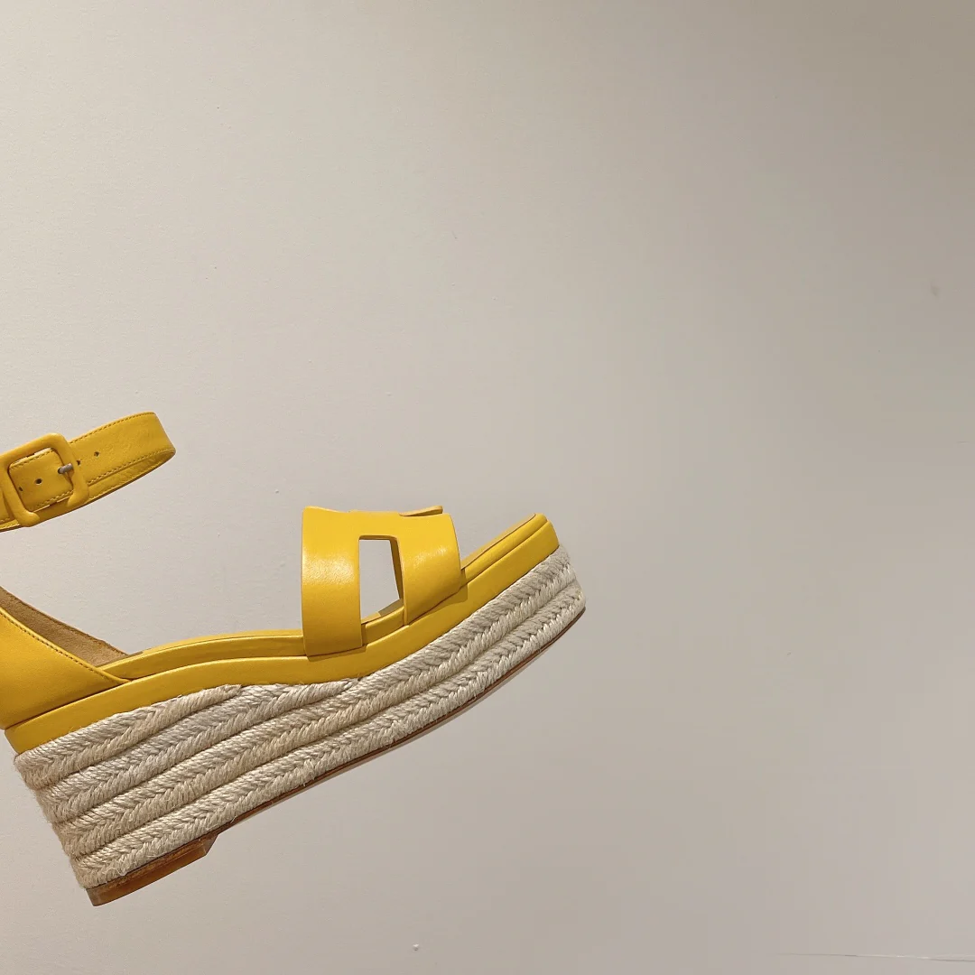 Соломенные сандалии Hermes-Elda - 3