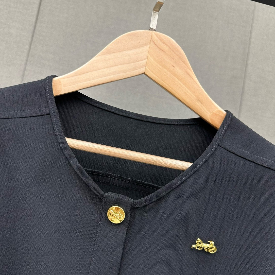 Celine 2404 - Рабочий комбинезон с круглым вырезом - Черный