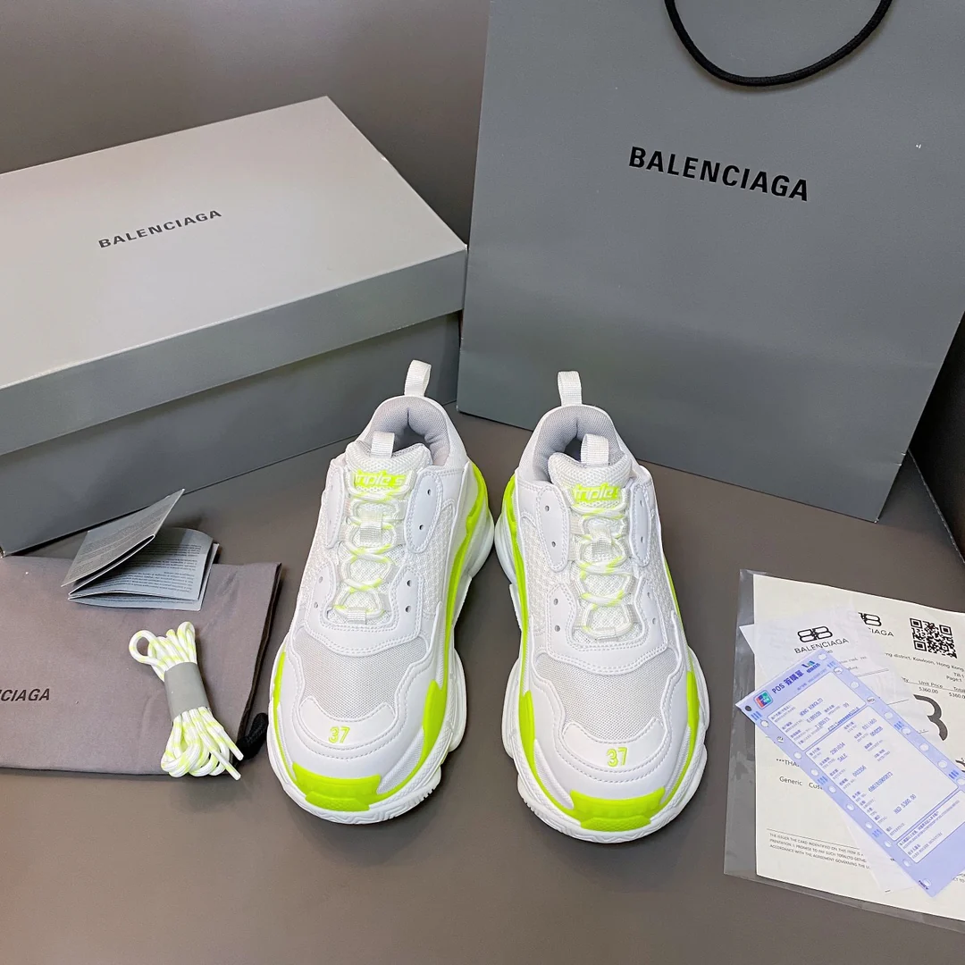 Кроссовки Balenciaga Triples Sporty Chunky — белые и желтые