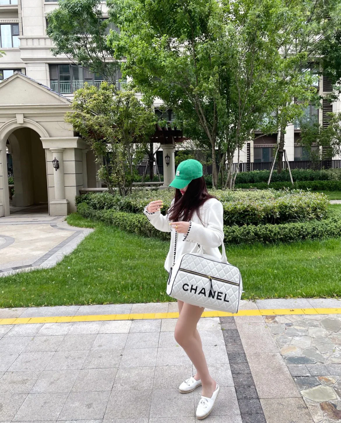 Сумка для переноски шаров для боулинга 25 пенсов - белая.