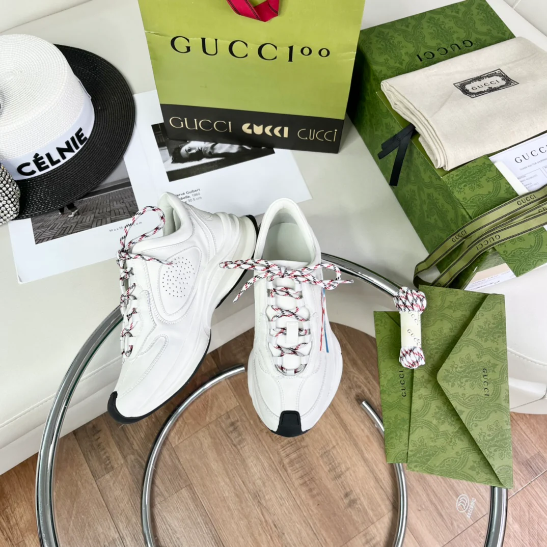 Новинка Gucci 2022 года - Массивные туфли - Женский стиль - Белые