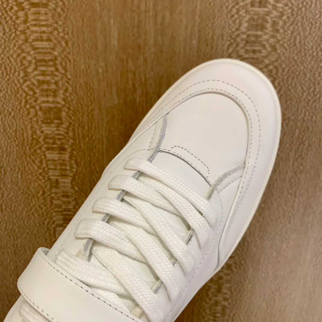 Кроссовки Jimmy Rhinestone Buckle White Sneakers Series - Облегающая обувь - 1