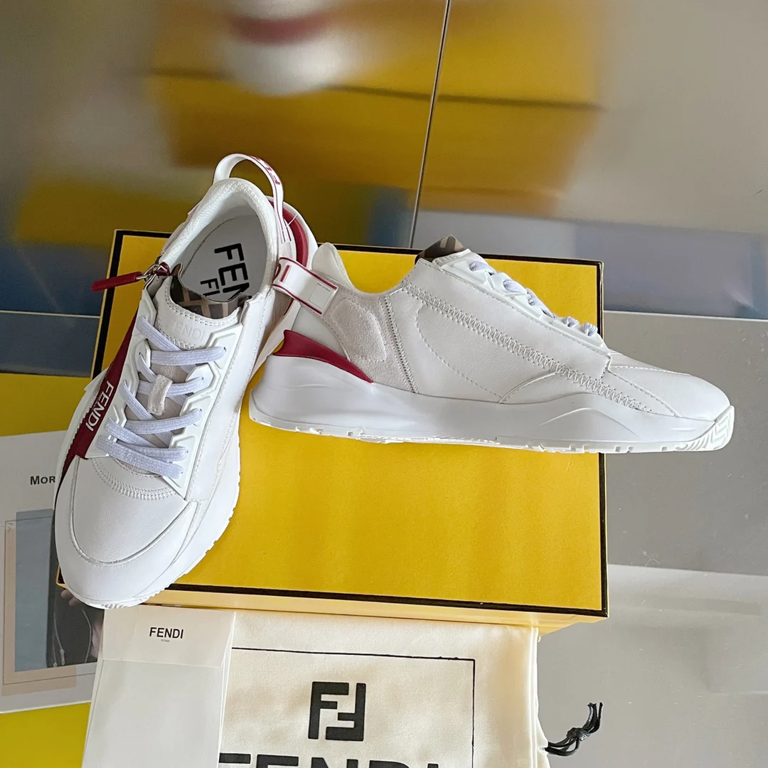 Fendi - Повседневные кроссовки - Белый канвас с монограммой
