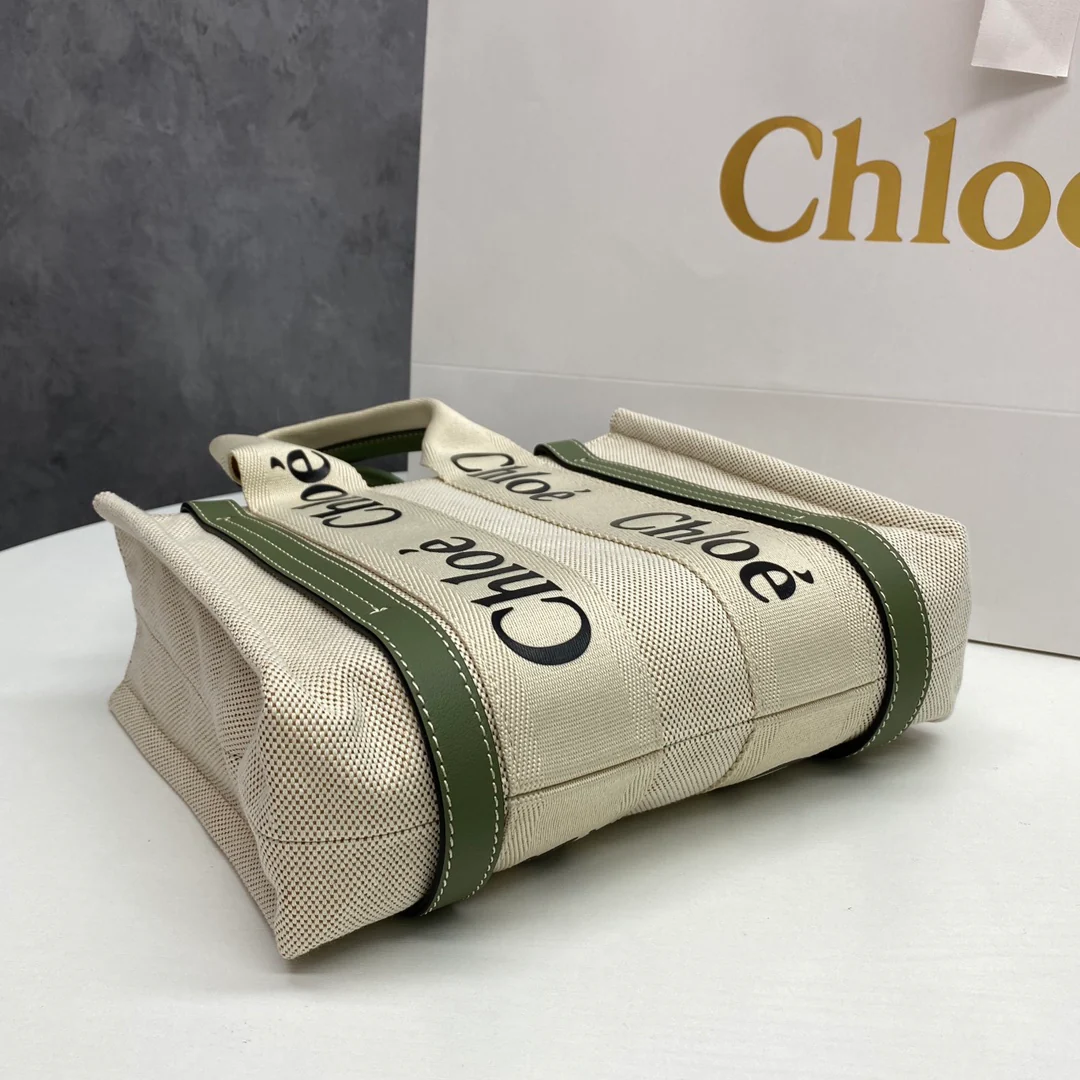 Сумка-тоут Chloe Woody - Маленькая - Зеленая