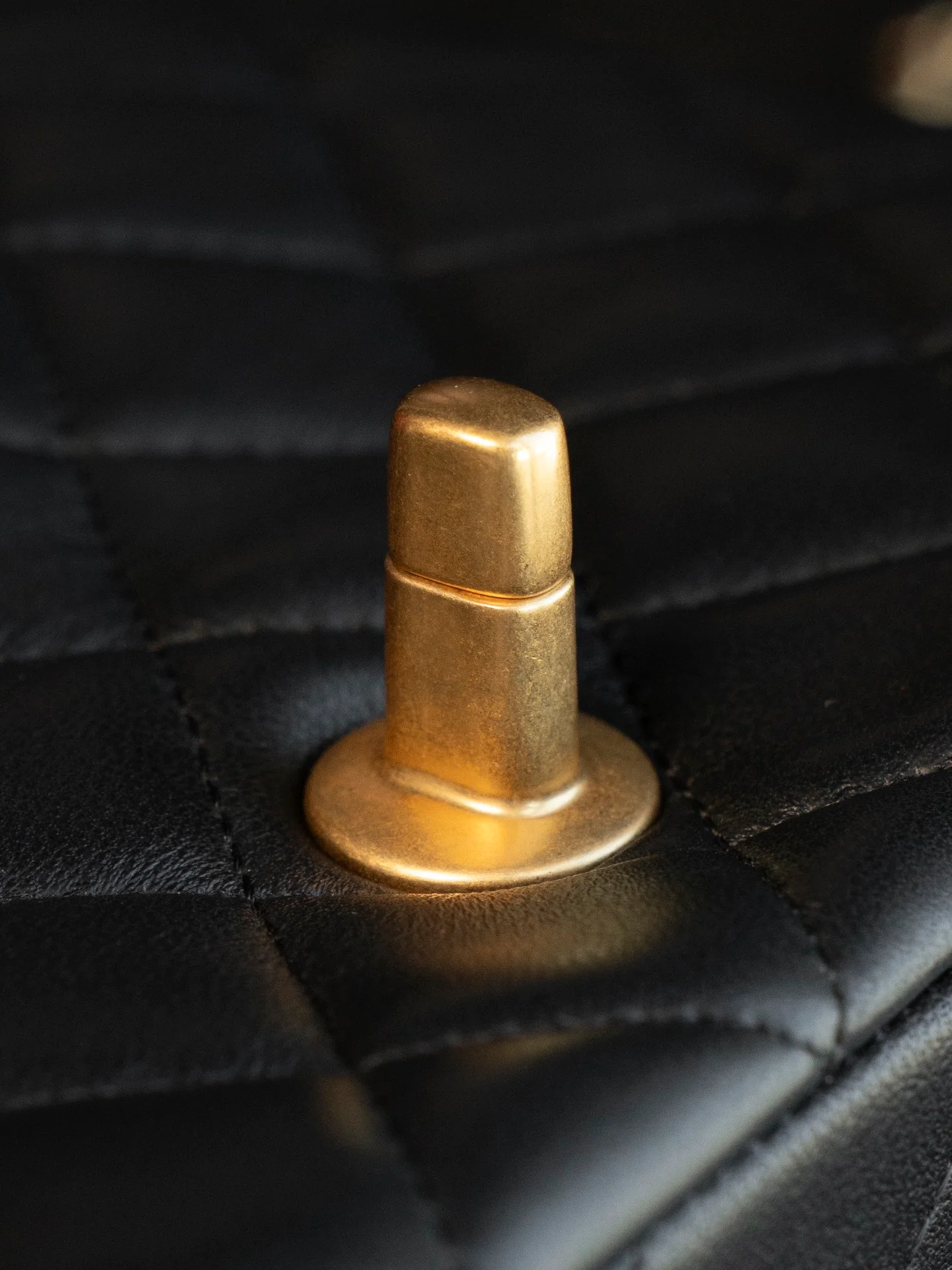 Chanel 24k Gold Globe Square Black Gold