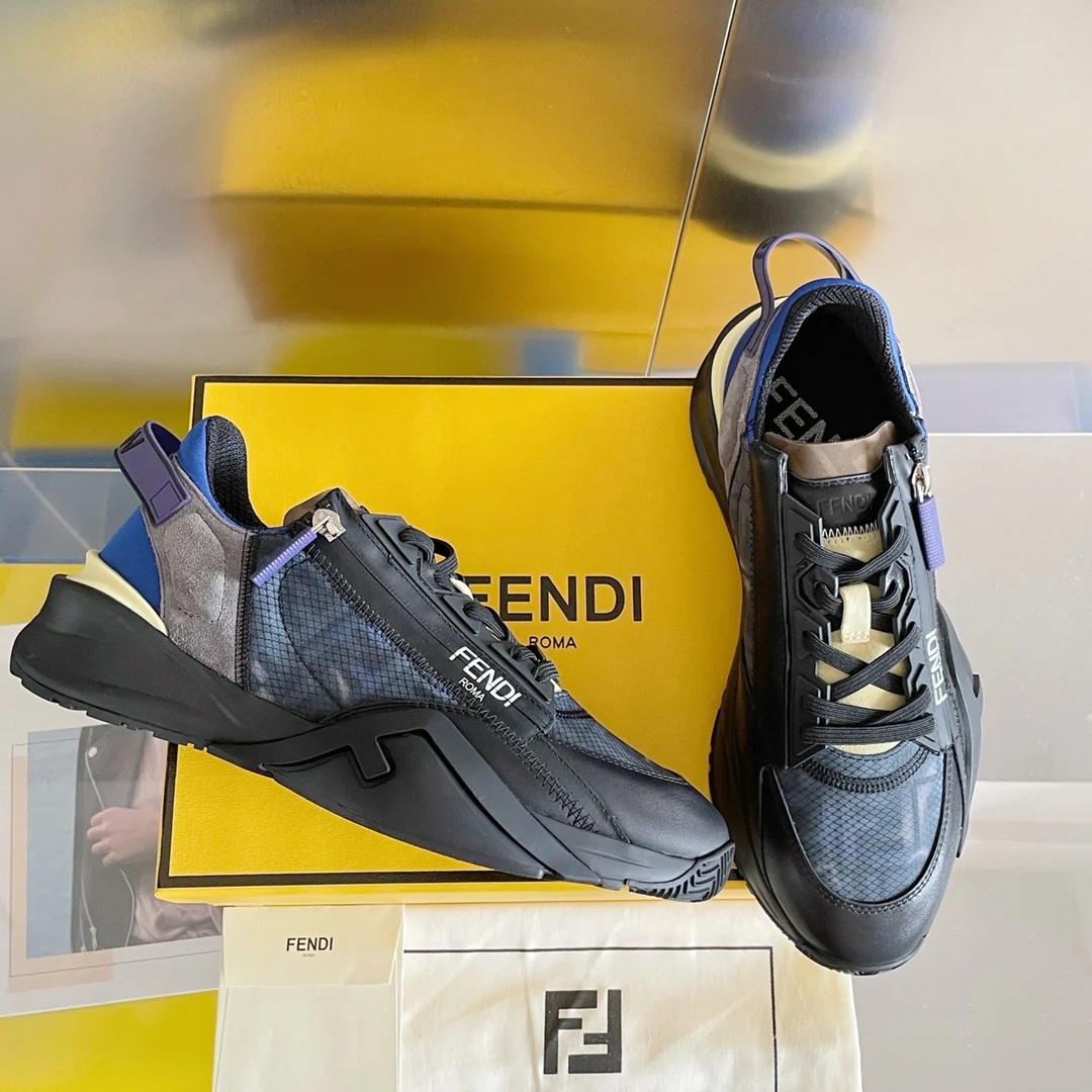 Fendi - Повседневные кроссовки - Серо-голубые