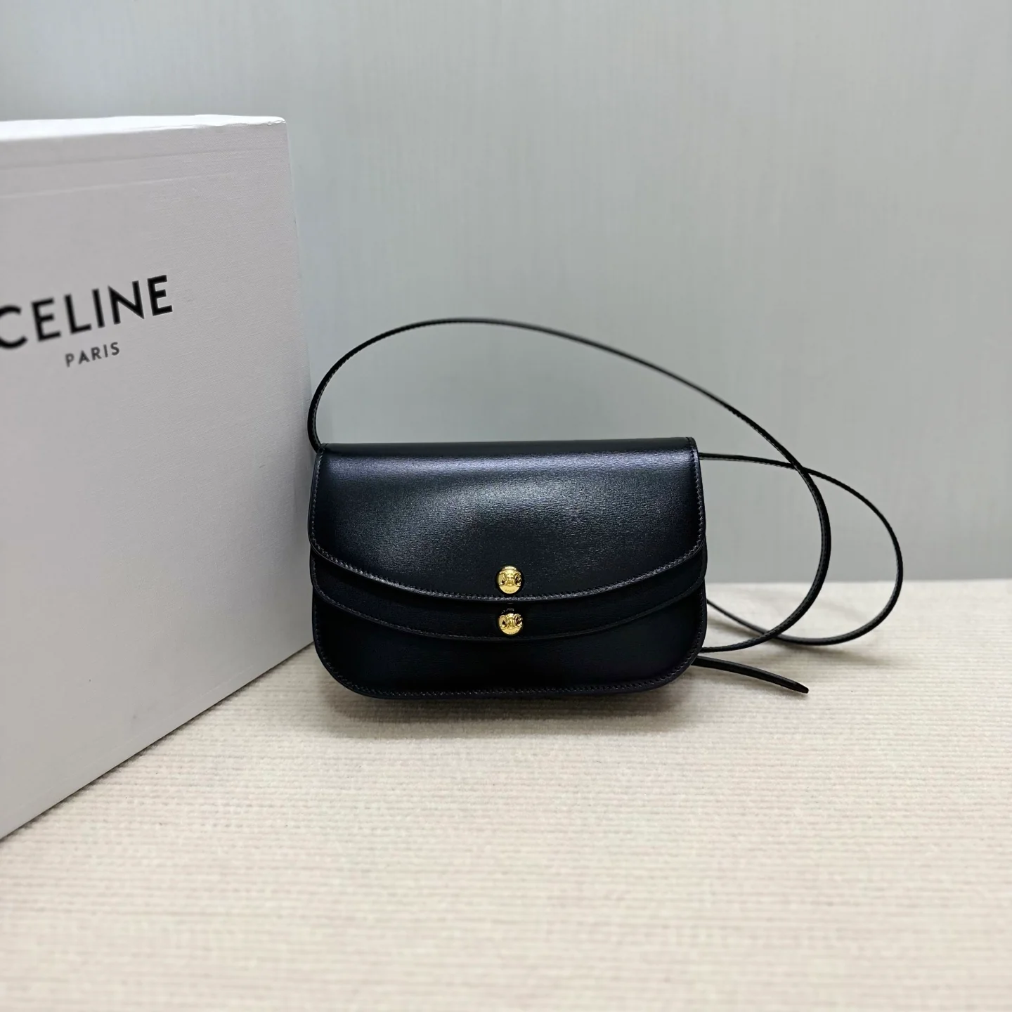 Сумка Celine Duo через плечо - черная