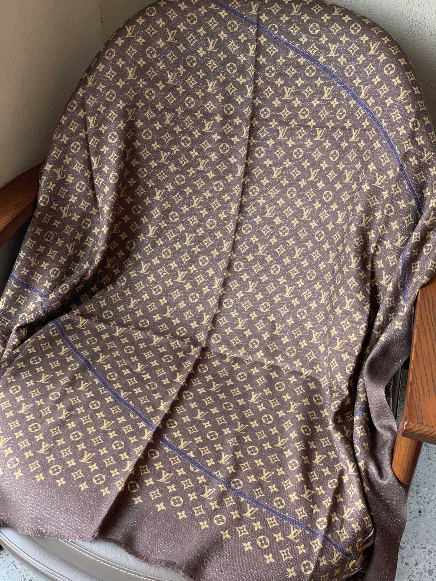 Шарф LV Le Tout Paris - 110-200 см - Кашемир - Коричневый