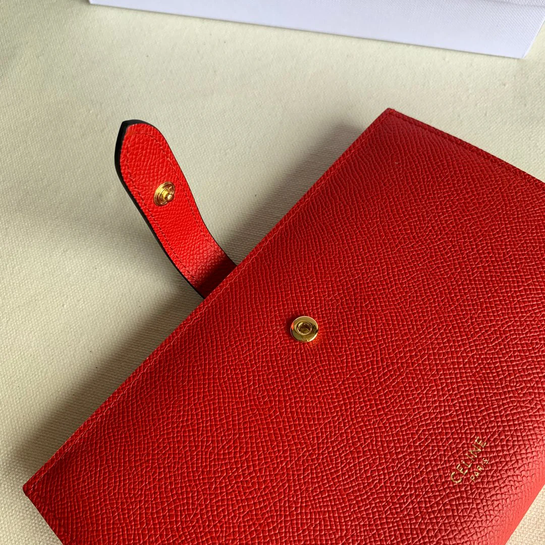 Длинный кошелек Celine - Кошелек с ремешком из крупнозернистой телячьей кожи - 3