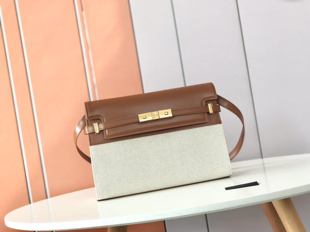 Сумка YSL Manhattan - Лен - Кожа